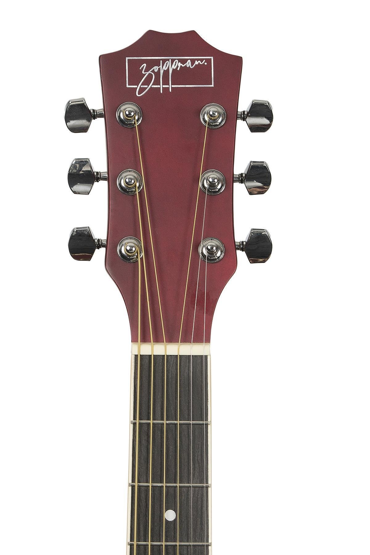 Zoppran%20AZCP100RDS%20Kırmızı%20Akustik%20Gitar