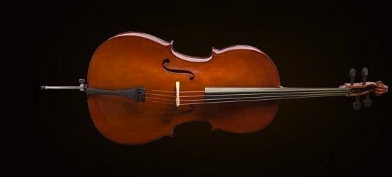 CELLO%204/4%20SCALE%20+KILIF+YAY,%20KARARTILMIŞ%20AKÇAAĞAÇ%20B