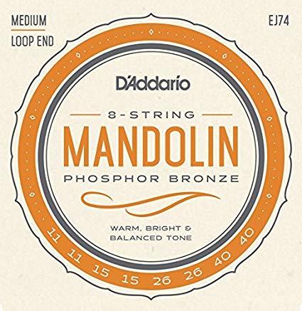 MANDOLIN TEL SET, FOSFOR BRONZ SARIM, MEDIUM, 4 Çİ