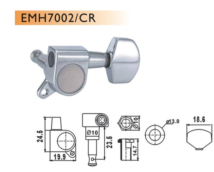 ELEKTRO GİTAR BURGUSU, 6’LI SET, SAĞ, KROM, STANDA