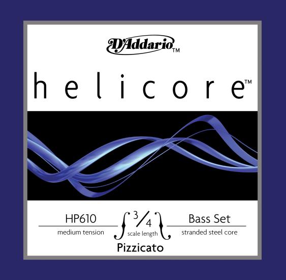 KONTRABAS TEL SETİ, HELICORE, SCALE 3/4, PIZZICATO