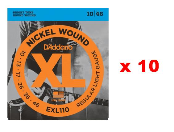 (10 LU SET) ELEKTRO GİTAR TEL SETİ, XL, 10-46,