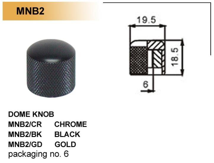 GİTAR POT. DÜĞME BAŞLIĞI (KUBBELİ) METAL, SİYAH, (