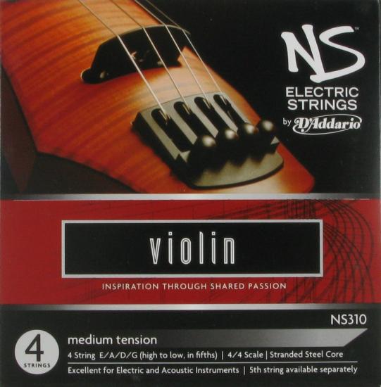 ELEKTRO VIOLIN TEL SETİ, NS, 4 TEL, SCALE 4/4, MED