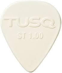 TUSQ Pick 1.00mm White 6 Pack Bright Tone (PENA)